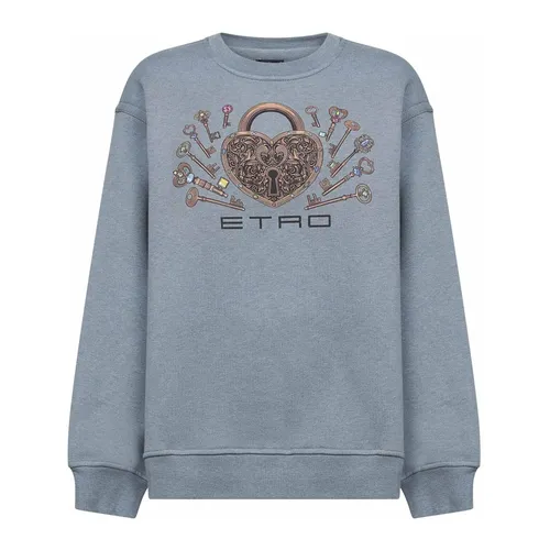 Padlock Graphic Sweatshirt - Etro - Modalova