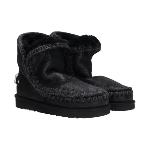 Suede Ankle Boots with Shearling Lining - Mou - Modalova
