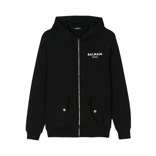 Logo Zip Hoodie - Balmain - Modalova