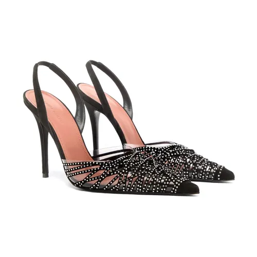 Black Slingback Pumps - Amina Muaddi - Modalova