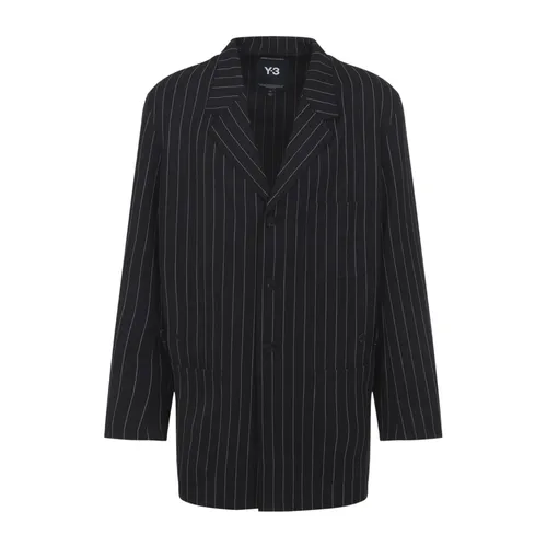 Pinstripe Refined Wool Chore Coat - Y-3 - Modalova