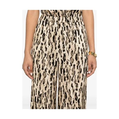 Beige Elasticated Waistband Pants with Pockets - The Nina Studio - Modalova