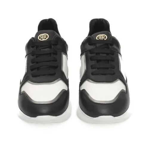 Black White Leather High Sole Sneaker - Cerruti 1881 - Modalova