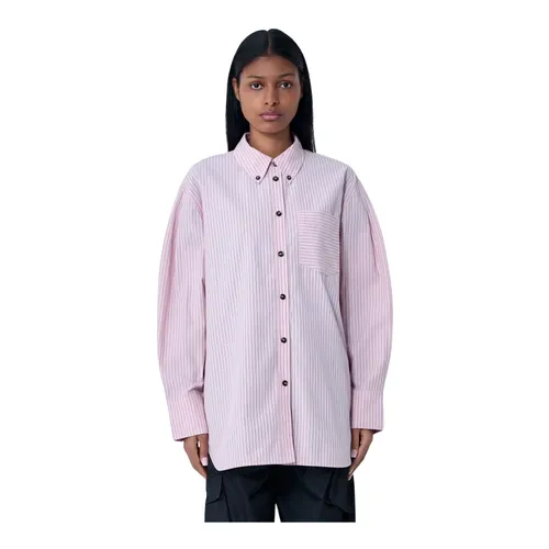 Camisa de Rayas - Ganni - Modalova