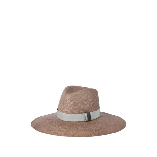 Straw Fedora - Brunello Cucinelli - Modalova