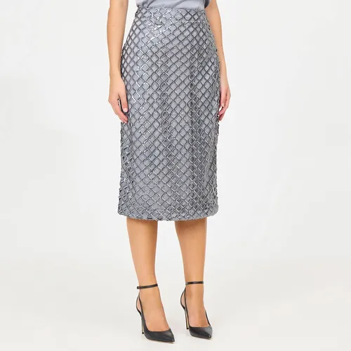 Sequin Net Midi Skirt - Federica Tosi - Modalova