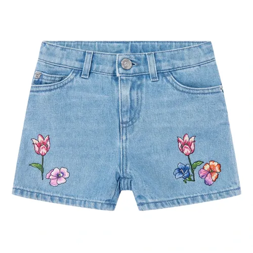 Floral Embroidered Denim Shorts - Versace - Modalova