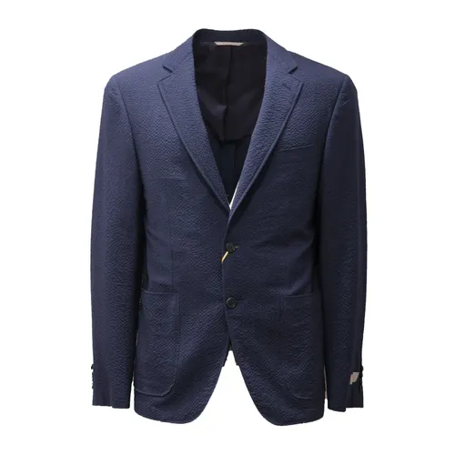 Wool Stretch Jacket - Canali - Modalova