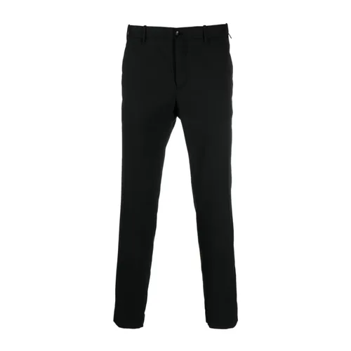 Black Wool-Blend Cropped Trousers - Incotex - Modalova