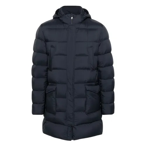 Blue Parka Jacket - Herno - Modalova