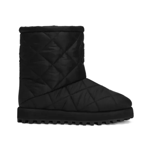 Black Quilted Ankle Boot - Dolce & Gabbana - Modalova