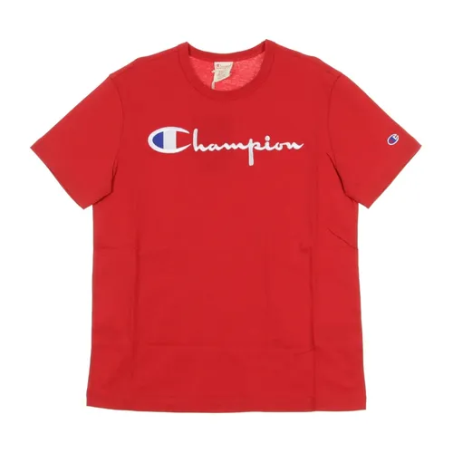 Red Crewneck Tee for Men - Champion - Modalova