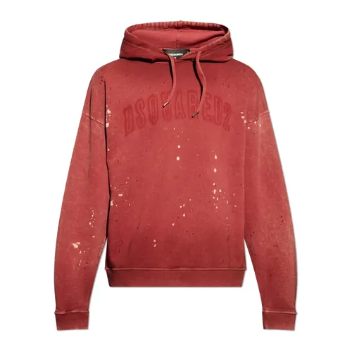 Hoodie with Vintage Effect - Dsquared2 - Modalova