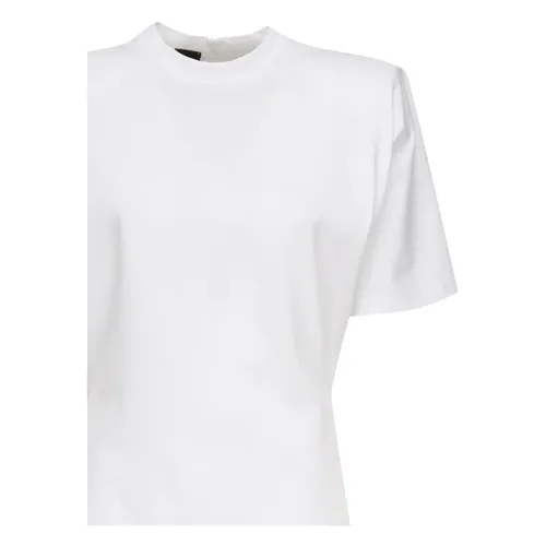 White Jersey Sweater with Half Sleeves - Pinko - Modalova