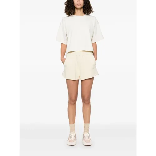 White Crew Neck Logo Patch T-shirt - Autry - Modalova