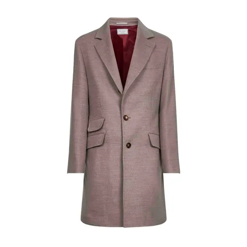 Coats > Single-Breasted Coats - - Brunello Cucinelli - Modalova