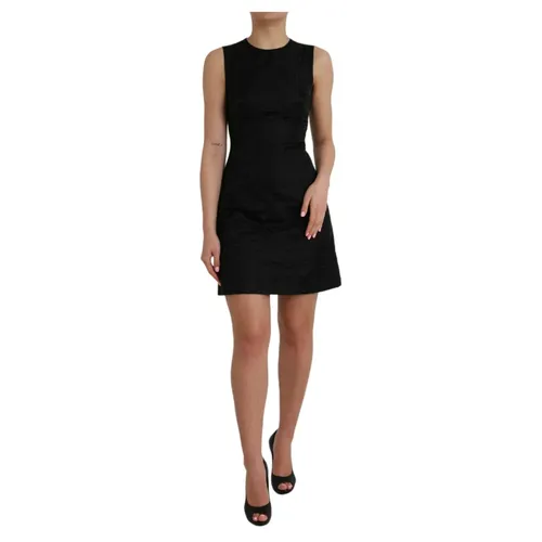 Floral Brocade Sleeveless A-Line Mini Dress - Dolce & Gabbana - Modalova