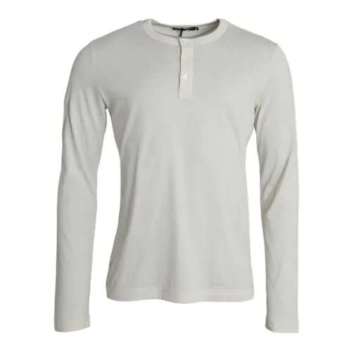 Off White Cotton Sweater - Dolce & Gabbana - Modalova