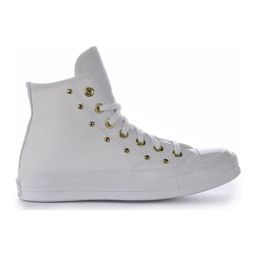 White Gold Studded High-Top Sneakers - Converse - Modalova