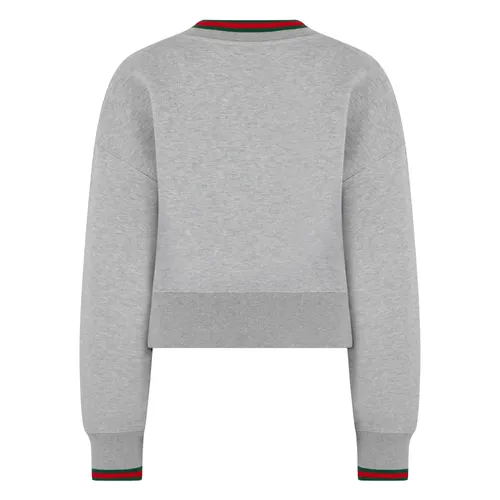 Cotton jersey sweatshirt with Web - Gucci - Modalova