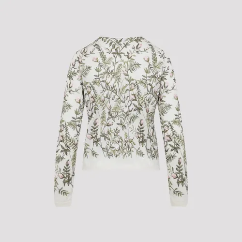 Floral Cashmere and Silk Cardigan - Giambattista Valli - Modalova
