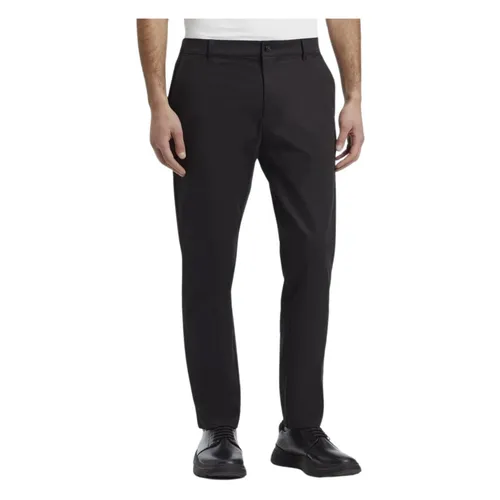 Black Sateen Elastic Trousers - Calvin Klein - Modalova
