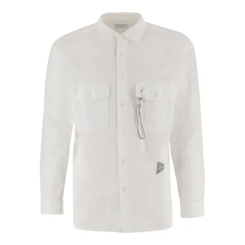 Camisa de mezcla de algodón con logo - And Wander - Modalova