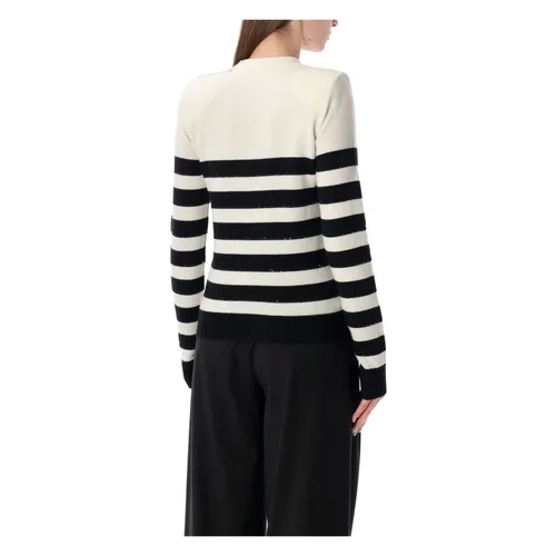 Striped Buttoned Knit - Balmain - Modalova