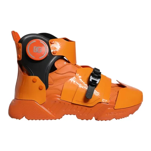 Orange Multi Panel High Top Sneakers - Dolce & Gabbana - Modalova