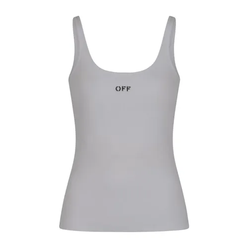 Off Stamp Rib Tank Top - Off White - Modalova
