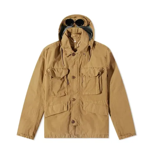 Rubber Goggle Jacket with Detachable Hood - C.p. Company - Modalova