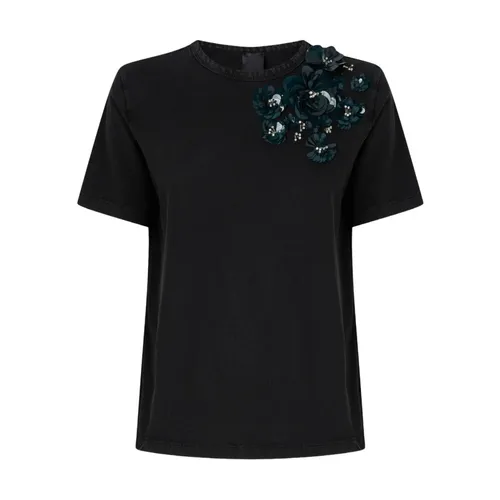 Pinko - Tops > T-Shirts - Black - Pinko - Modalova