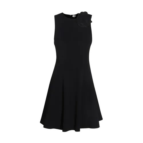 Black Mini Dress with Round Collar - Elisabetta Franchi - Modalova