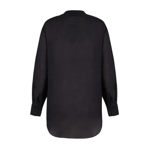 Oversize Mao Collar Ramie Shirt - Cortana - Modalova