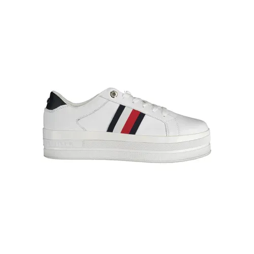 White Polyester Sneaker with Contrasting Details - Tommy Hilfiger - Modalova