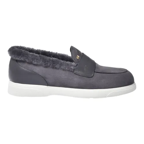 Suede Leather Loafers - Baldinini - Modalova
