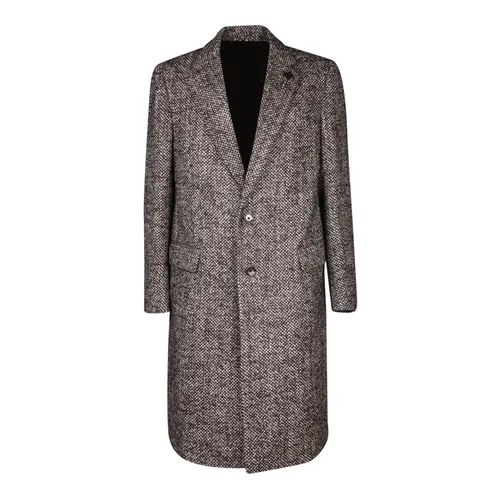 Brown Wool Blend Coat - Lardini - Modalova