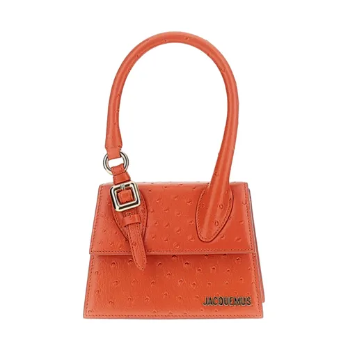 Structured Ostrich-Effect Leather Bag - Jacquemus - Modalova