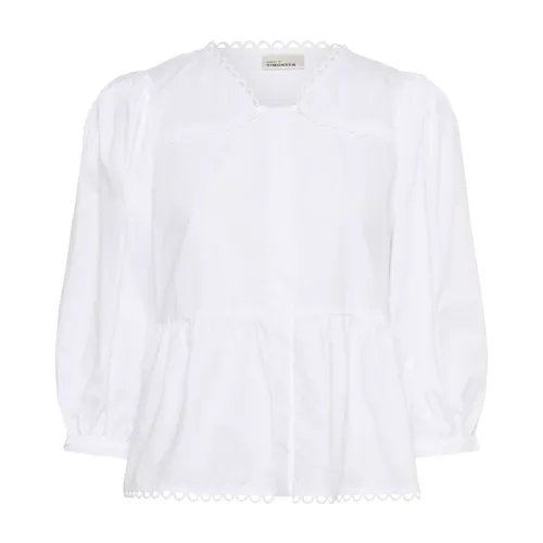 Blusa Bianca con Maniche 3/4 - Karen by Simonsen - Modalova