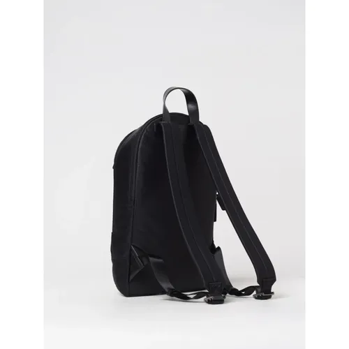Modern Design Backpack with External Pocket - Emporio Armani - Modalova