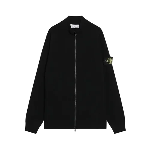 Zip-front Logo-patch Cardigan - Stone Island - Modalova
