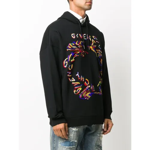 Beaded Logo Cotton Hoodie - Givenchy - Modalova