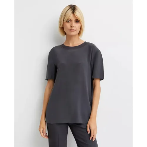 Silk Oversized Graphite T-shirt - Joseph - Modalova