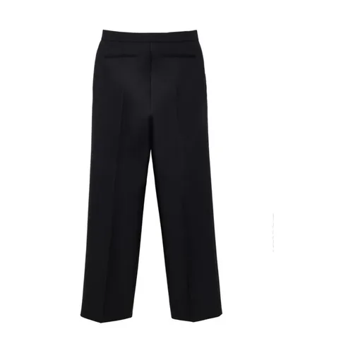 Luxury Wool-Silk Cropped Trousers - Gucci - Modalova