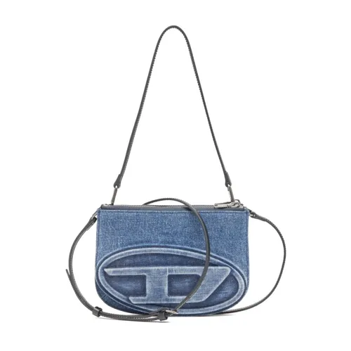 Denim Shoulder Bag with Two Compartments - Diesel - Modalova