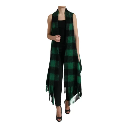 Buffalo Check Poncho Jacket - Dolce & Gabbana - Modalova