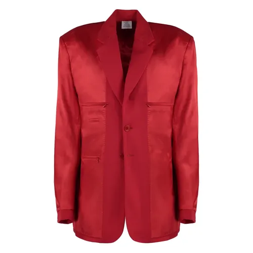 Jacquard Lapel Collar Blazer - Vetements - Modalova