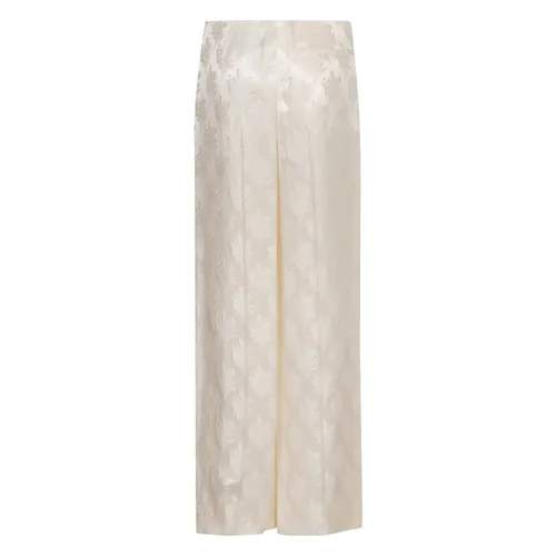 Floral Jacquard Silk Trousers - Fendi - Modalova