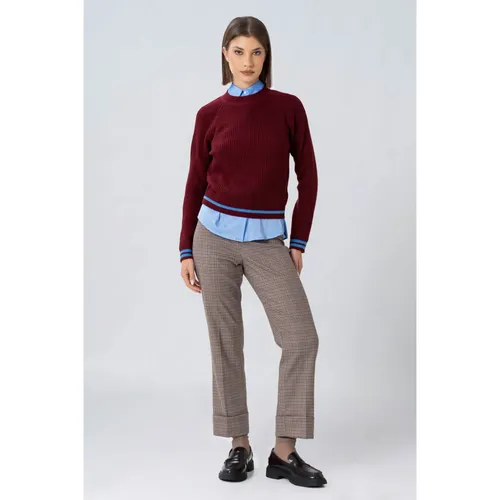 Knit effect striped edged sweater - Kocca - Modalova