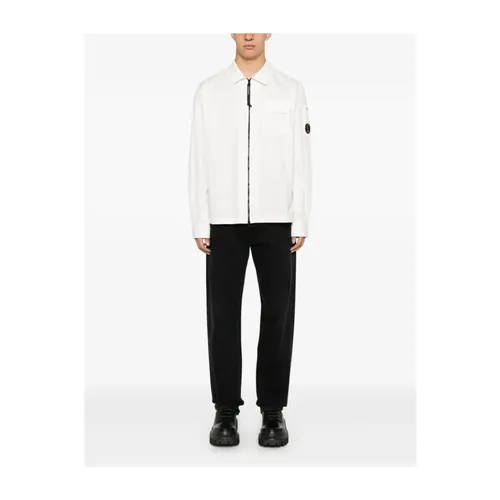 Men's Overshirt with Zip Front - C.p. Company - Modalova